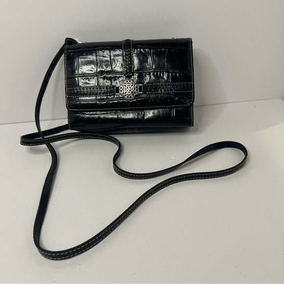 BRIGHTON WOMEN'S Small Cross Body organized Black pre owned - Picture 14 of 14